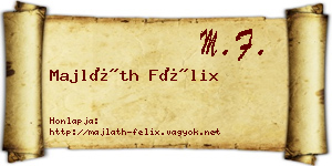 Majláth Félix névjegykártya